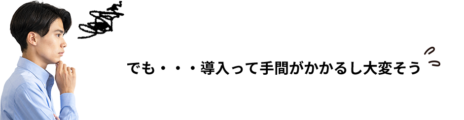 でも・・・導入って手間がかかるし大変そう